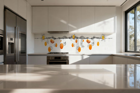 Küchenrückwand Orange Spritzwasser