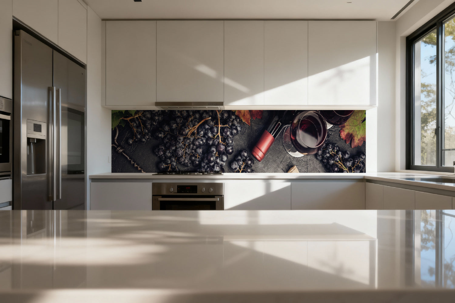Küchenrückwand Wein & Trauben
