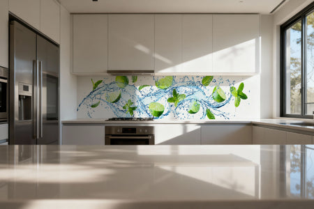 Küchenrückwand Wasser & Limetten