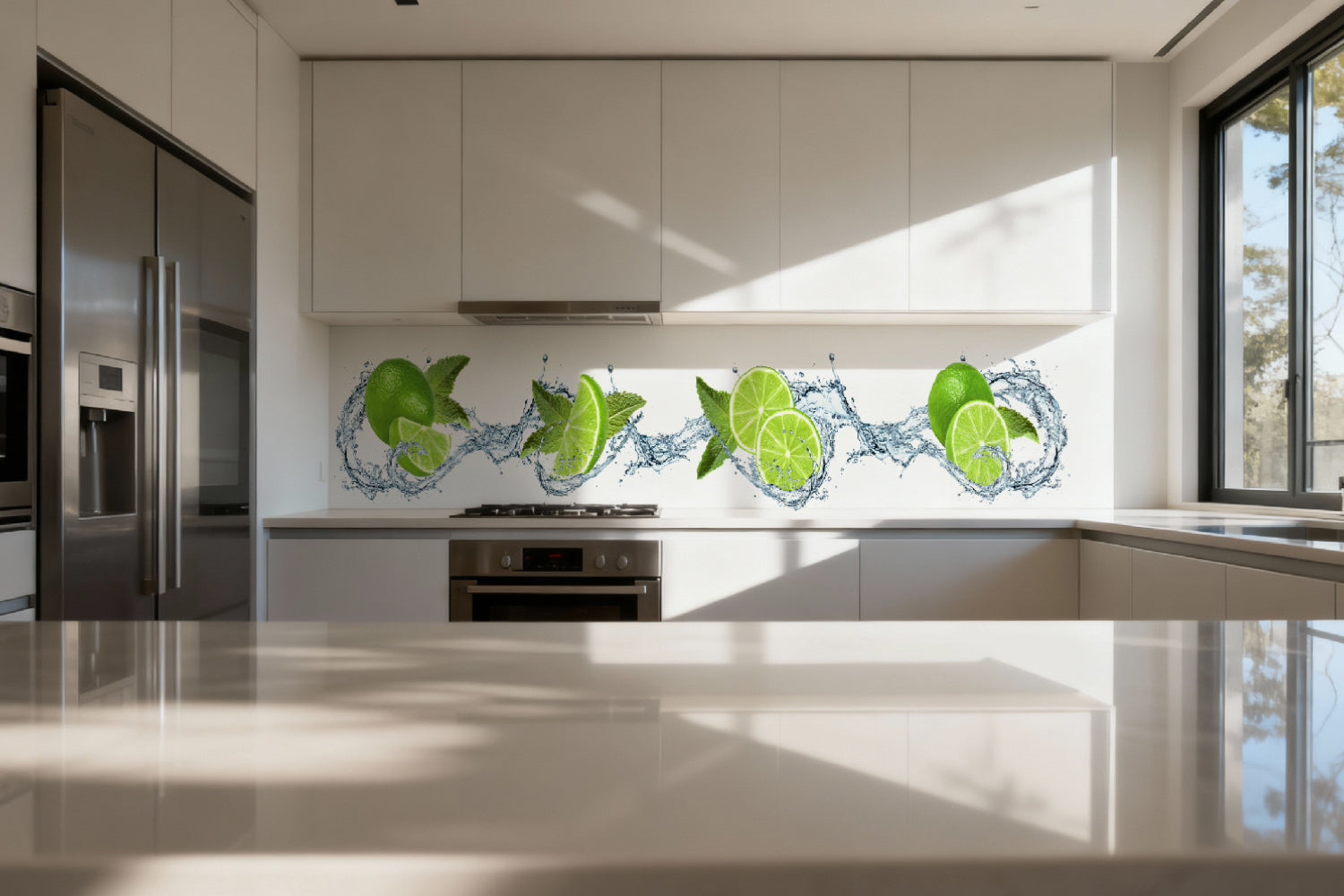 Küchenrückwand Minze & Limette