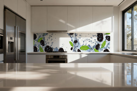 Küchenrückwand Brombeeren im Wasser