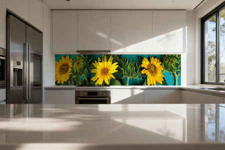 Küchenrückwand Sommerblumen Gelb