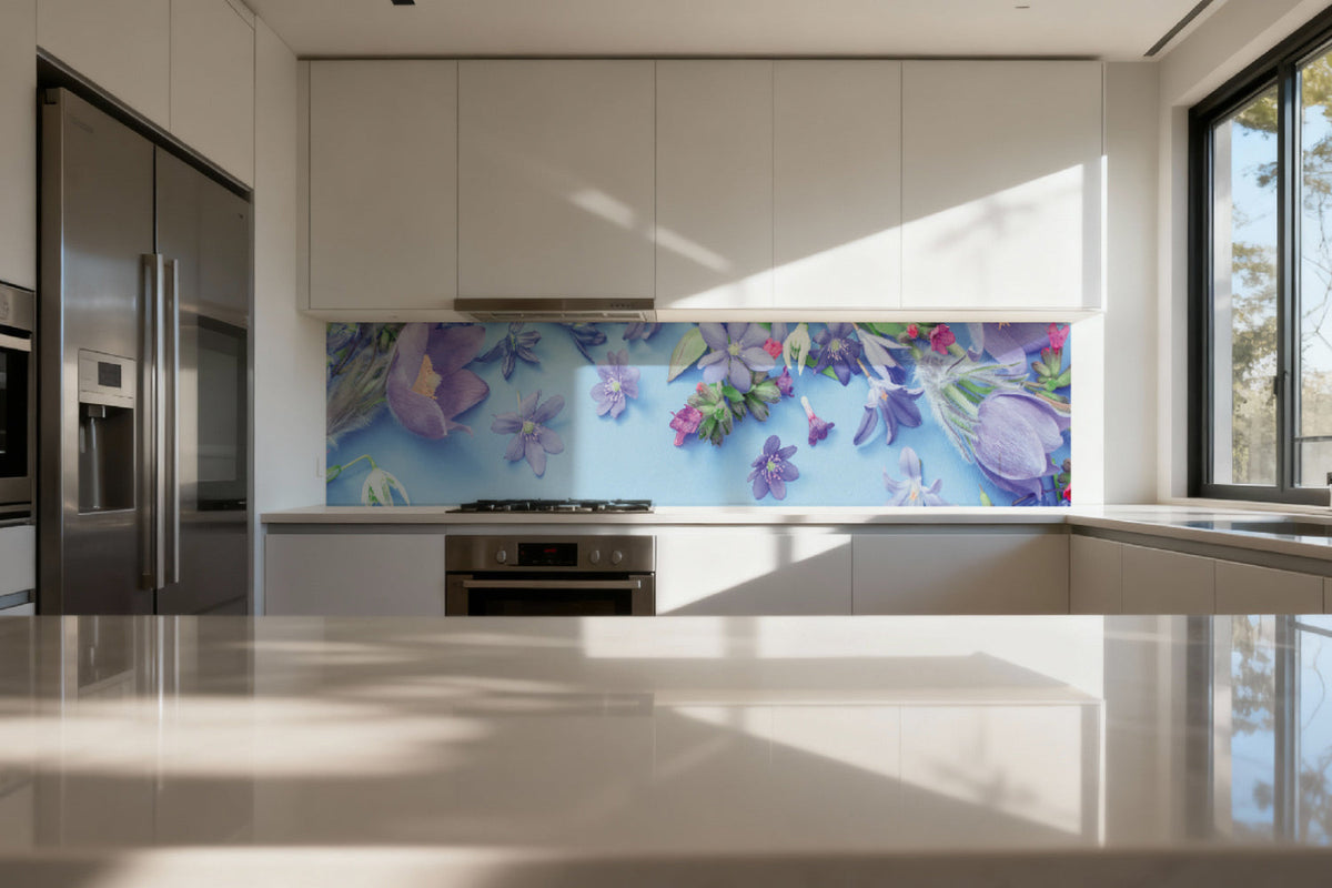 Küchenrückwand Zarte Blüten