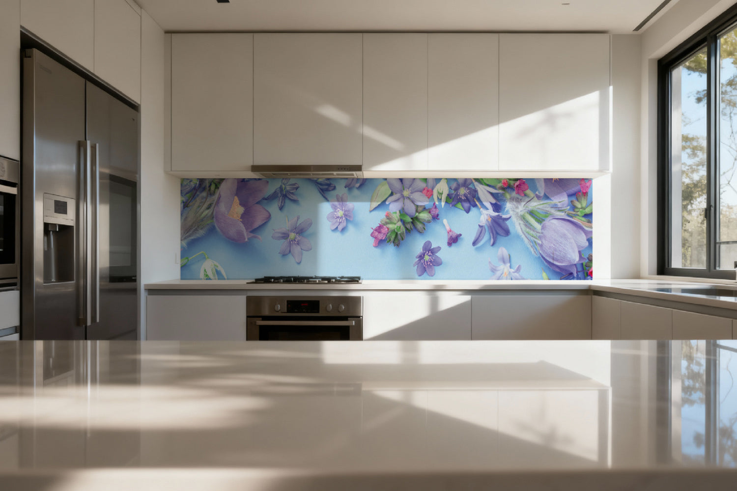 Küchenrückwand Zarte Blüten