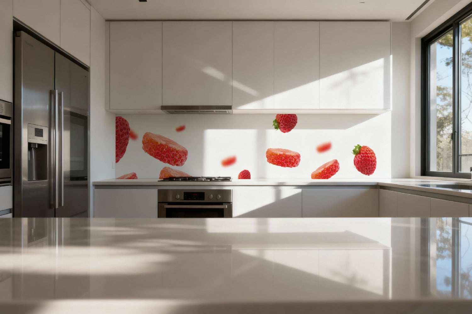 Küchenrückwand Frische Erdbeeren