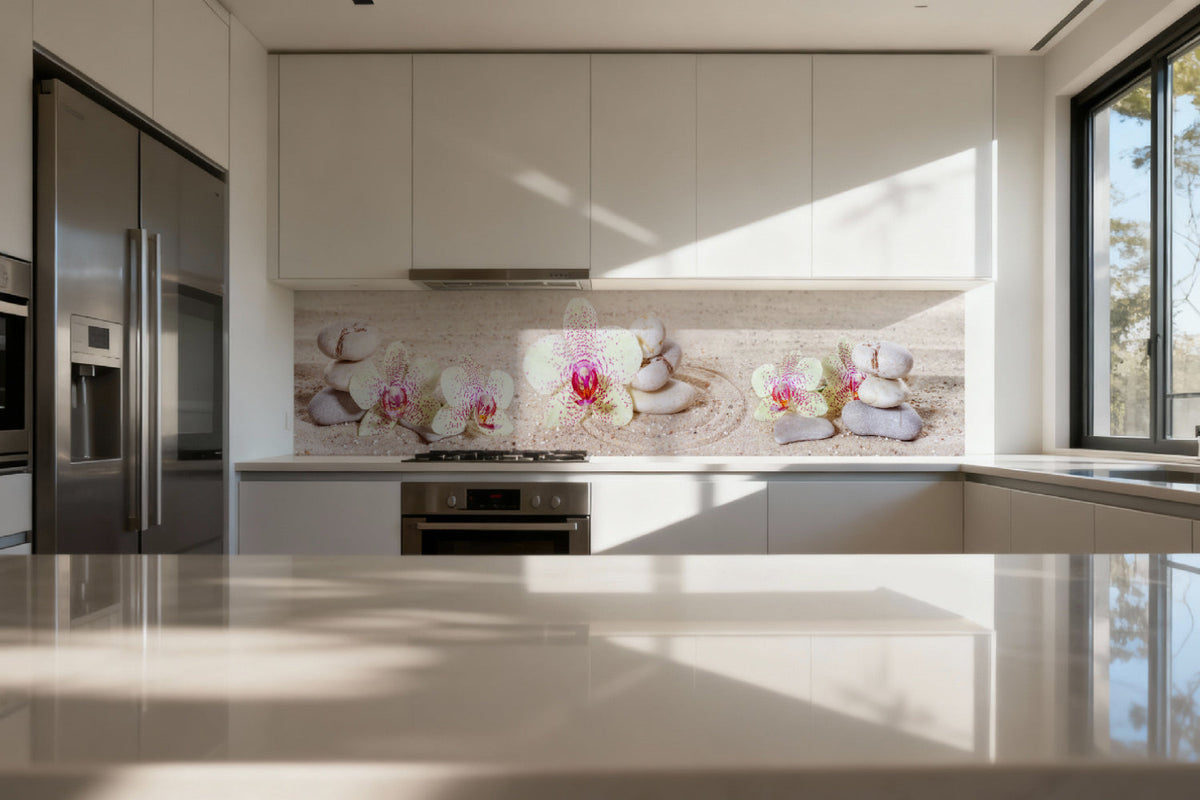Küchenrückwand Wellness Orchideen