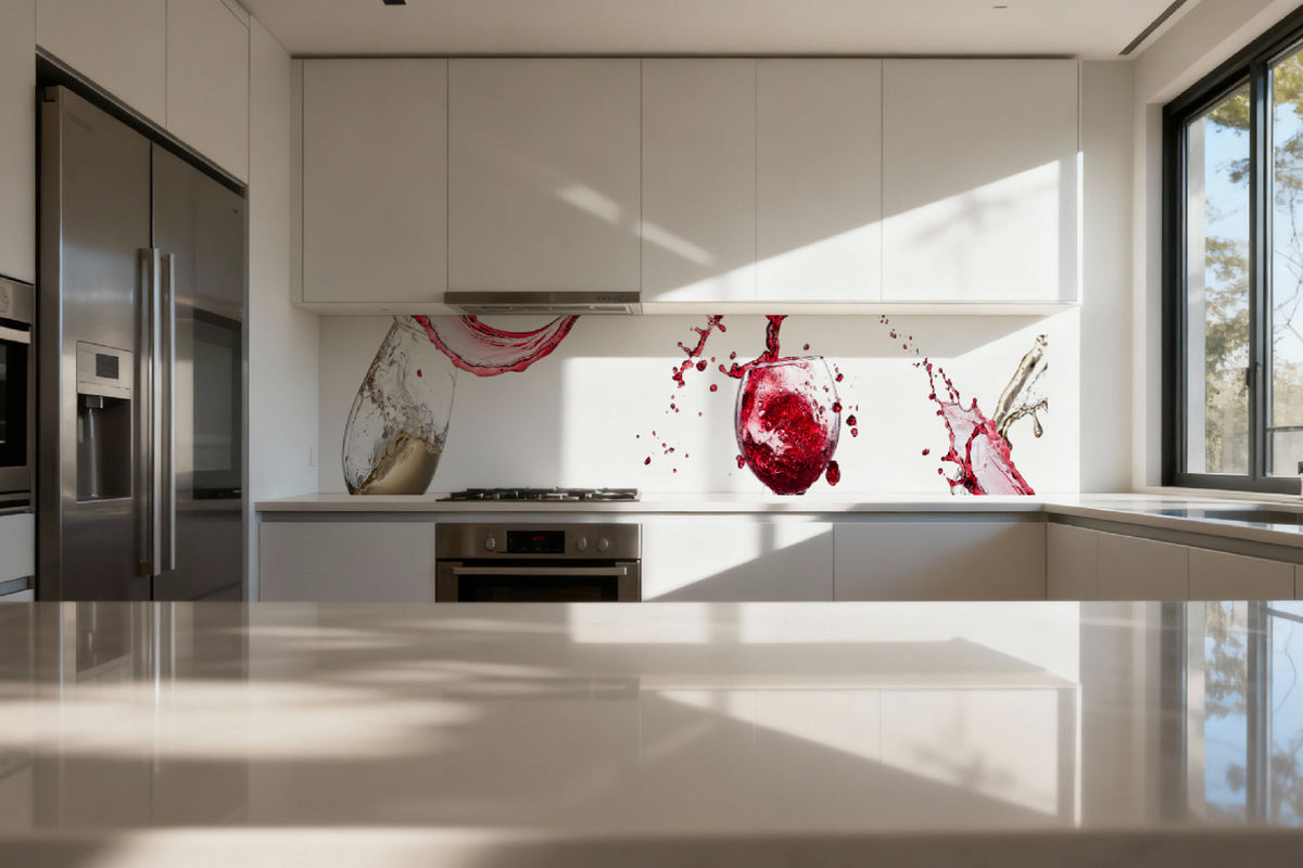 Küchenrückwand Wein Splash