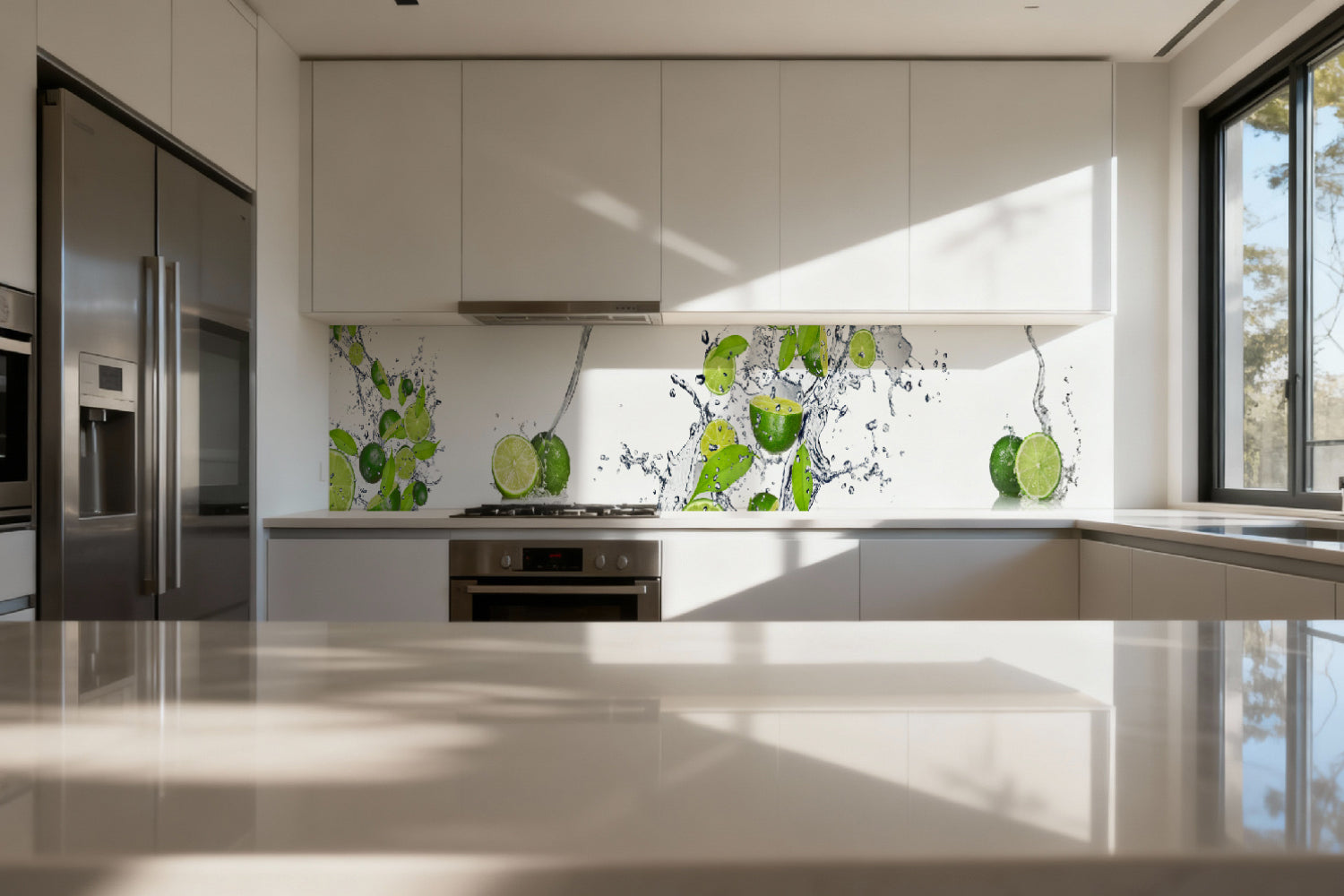 Küchenrückwand Limetten Splash