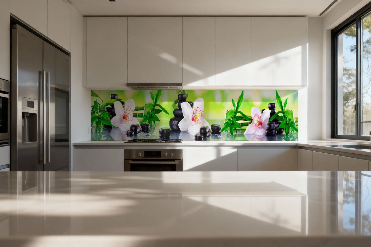 Küchenrückwand Spa Orchideen