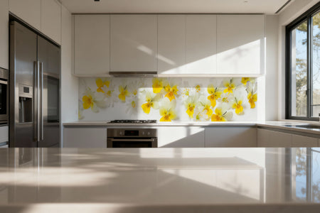 Küchenrückwand Gelbe Frühlingsblüten