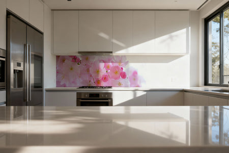 Küchenrückwand Rosa Kirschblüten