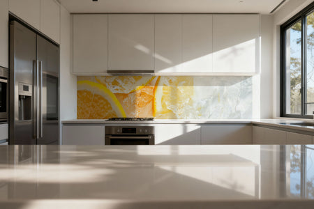 Küchenrückwand Eis und Zitrone