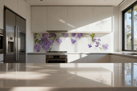 Küchenrückwand Glockenblumen Arrangement