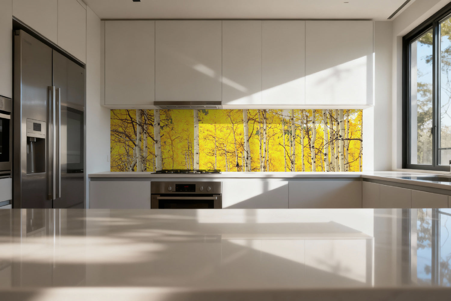 Küchenrückwand Herbstlicher Birkenwald