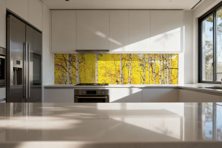 Küchenrückwand Herbstlicher Birkenwald