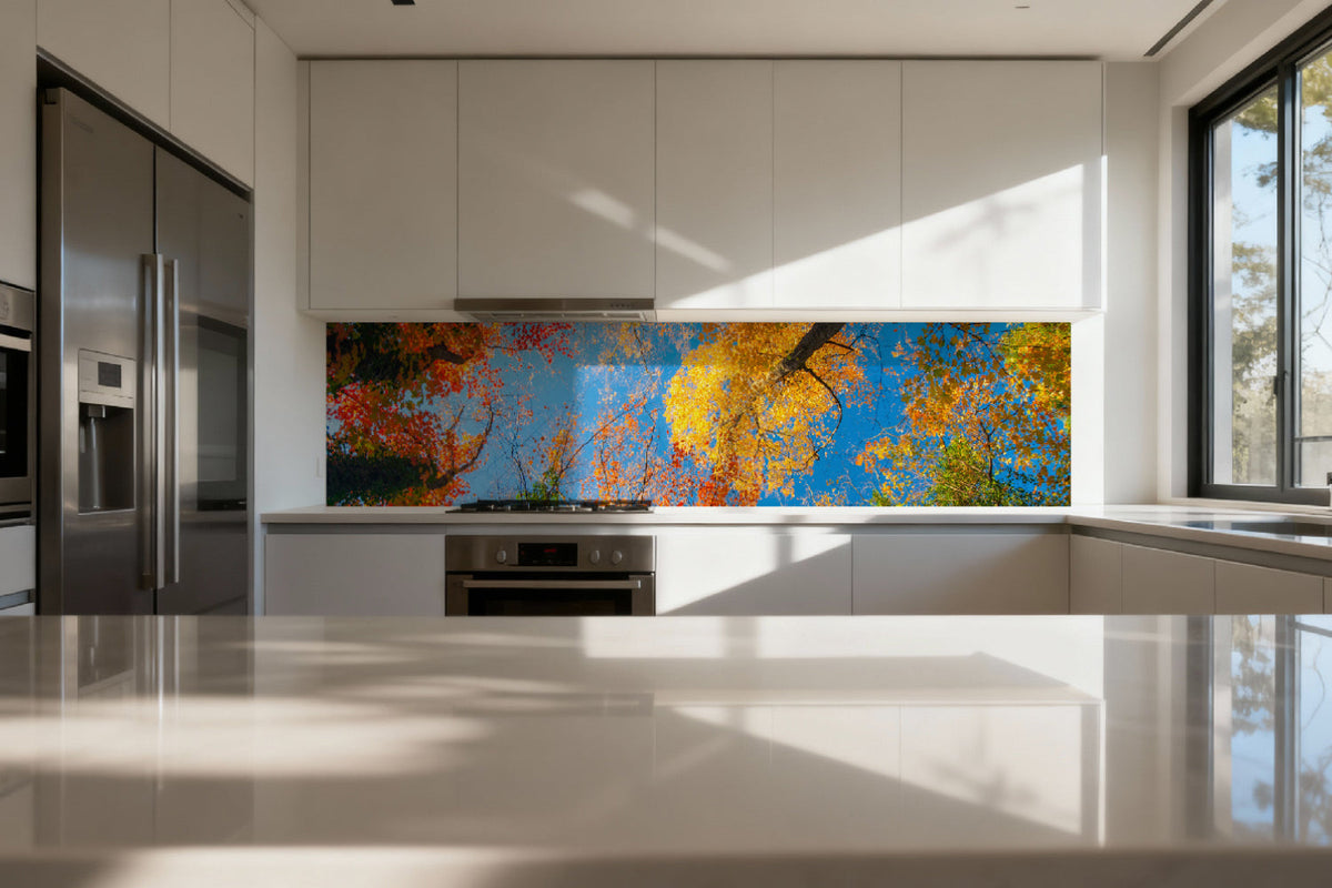Küchenrückwand Bunte Herbstbäume