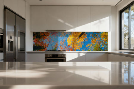 Küchenrückwand Bunte Herbstbäume