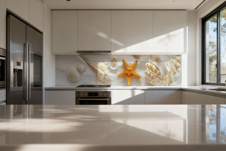 Küchenrückwand Muscheln im Sand