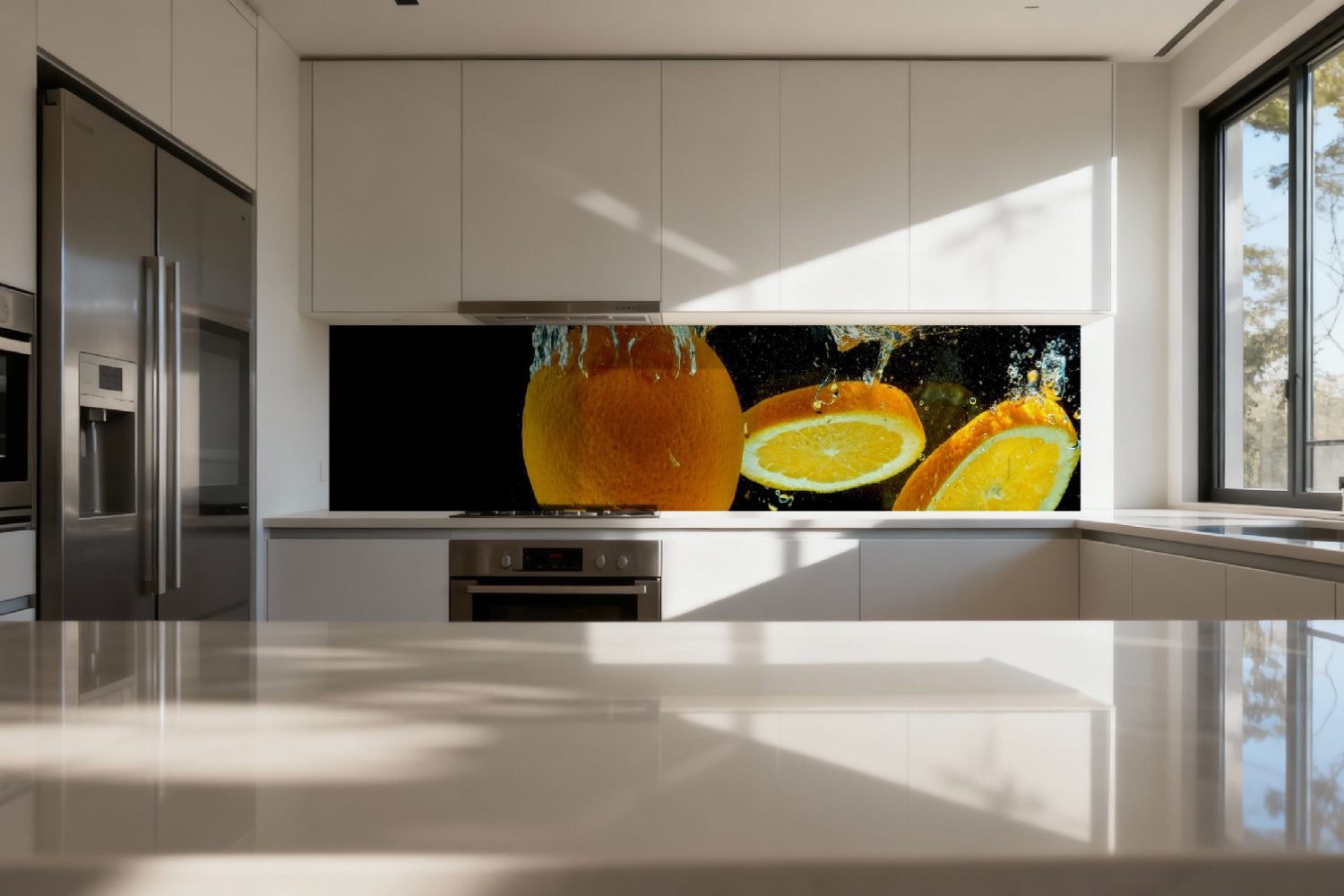 Küchenrückwand Orange Splash
