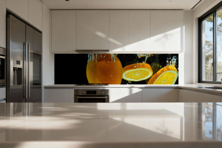 Küchenrückwand Orange Splash