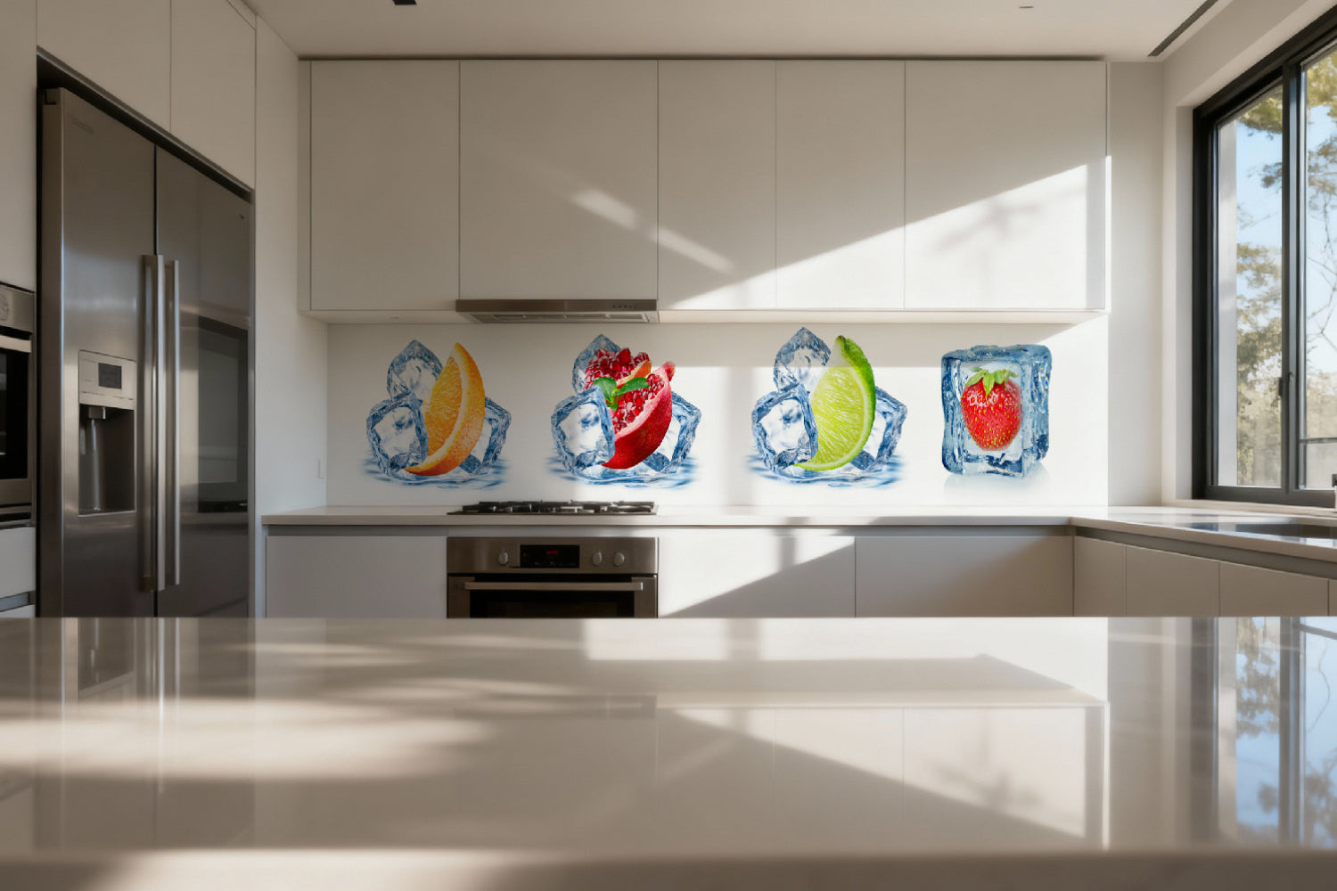 Küchenrückwand Frucht & Eis