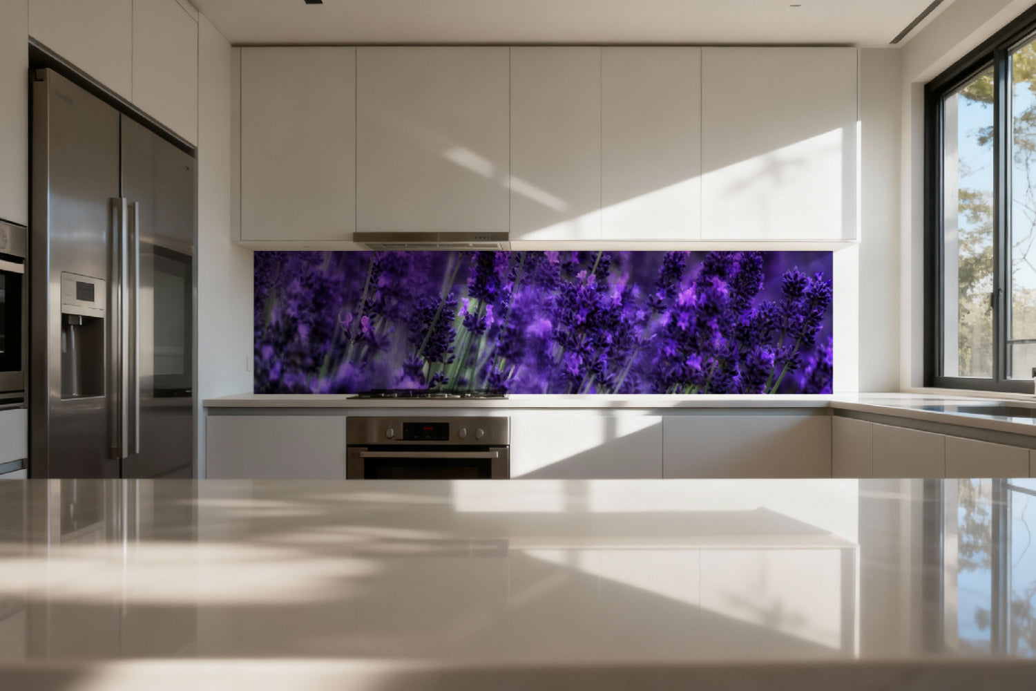 Küchenrückwand Lavendelblüte