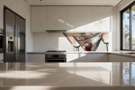 Küchenrückwand mit Cocktailmotiv