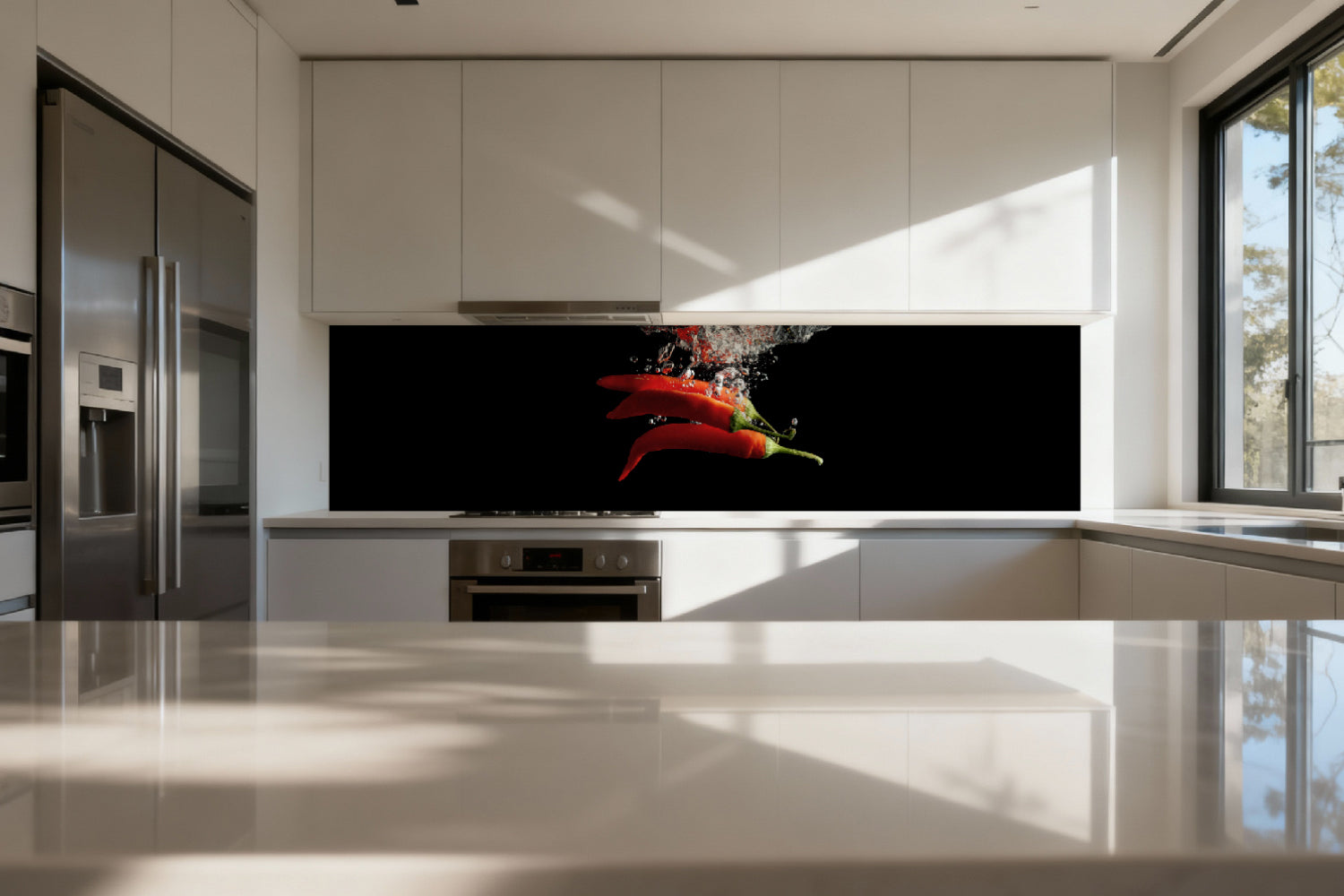 Küchenrückwand Chili Splash