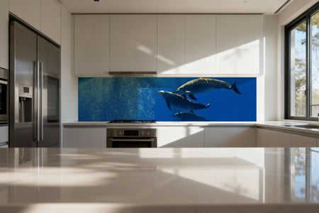 Küchenrückwand Delfine