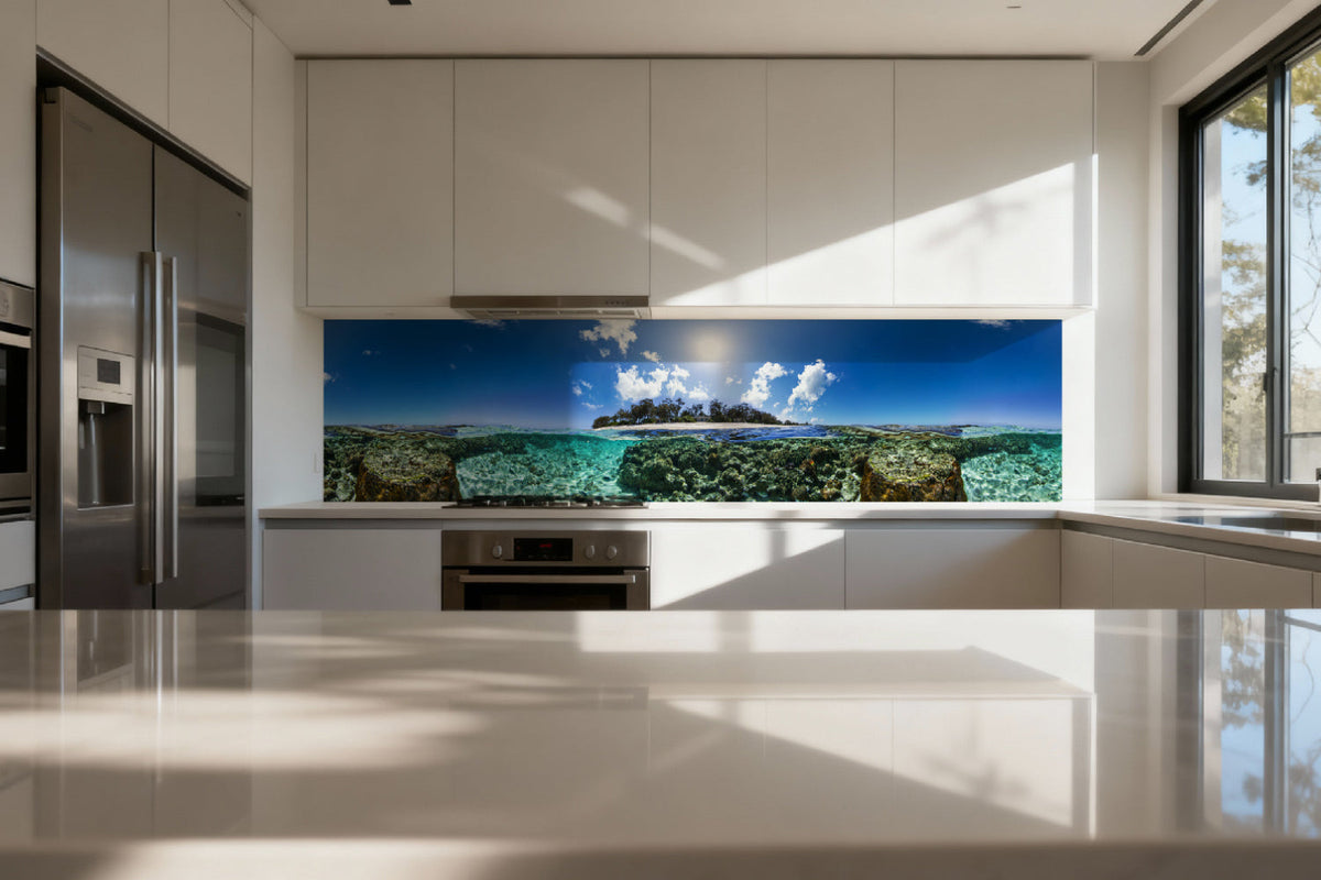 Küchenrückwand Tropeninsel