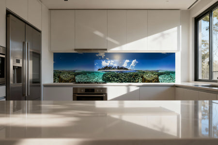 Küchenrückwand Tropeninsel