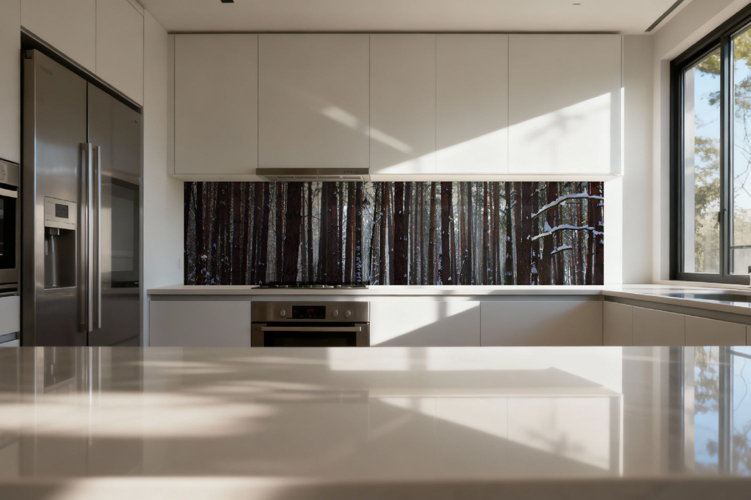 Küchenrückwand Winterwald