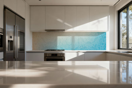 Küchenrückwand Mandala Blau