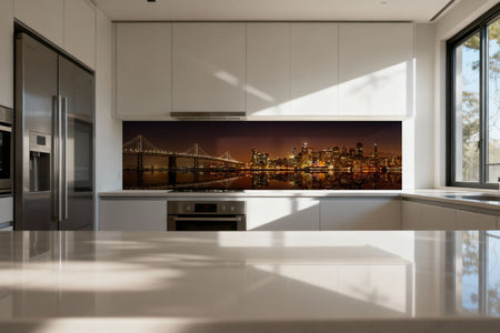Küchenrückwand Skyline bei Nacht