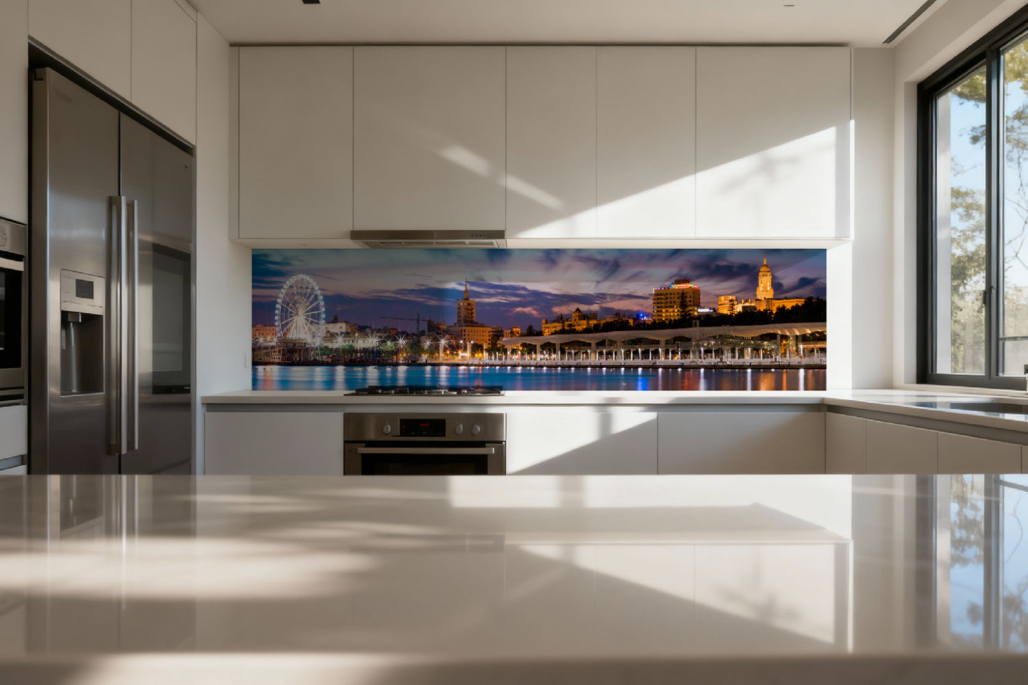 Küchenrückwand Stadt am Meer