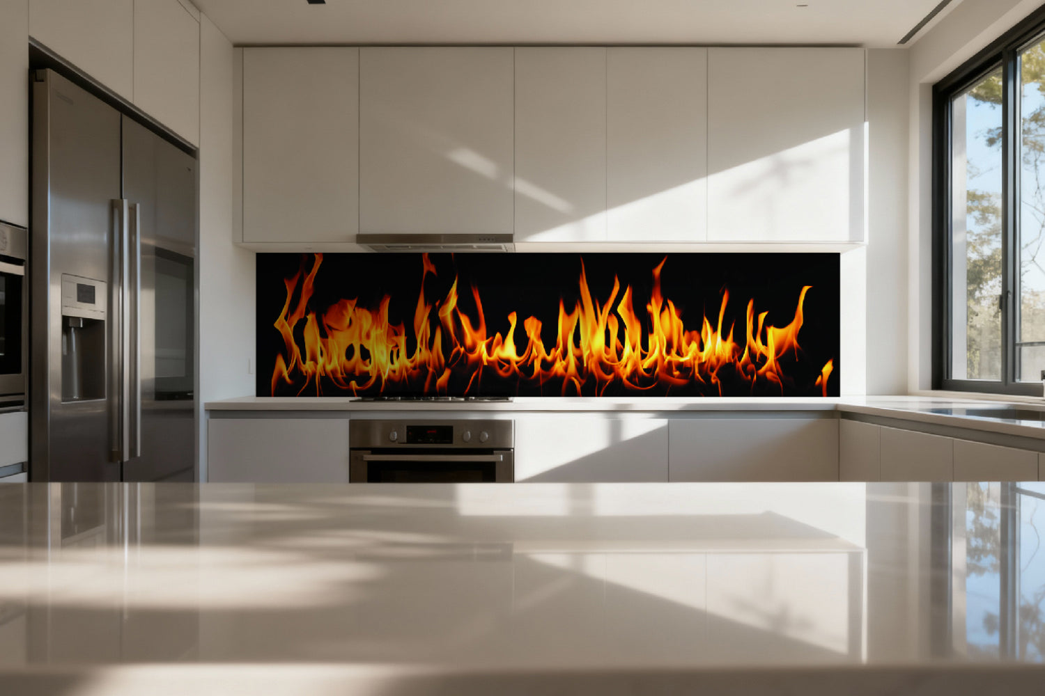 Küchenrückwand Feuer Flammen Design