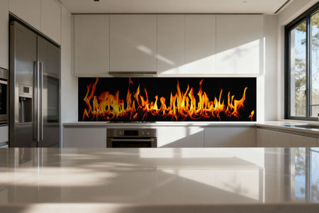 Küchenrückwand Feuer Flammen Design