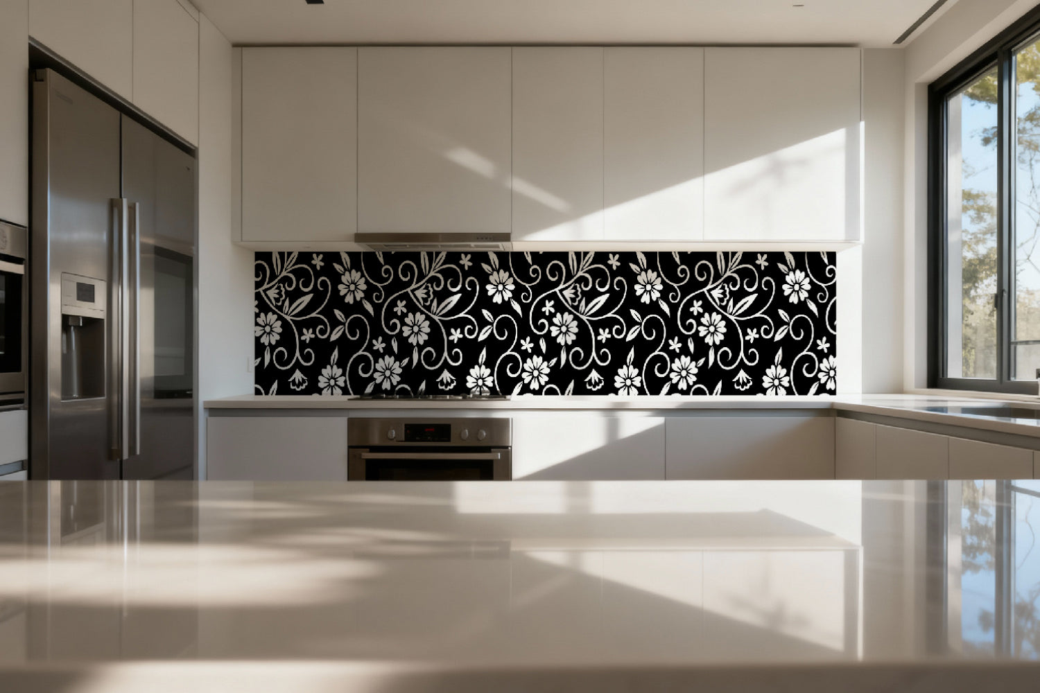 Küchenrückwand Blumenmuster