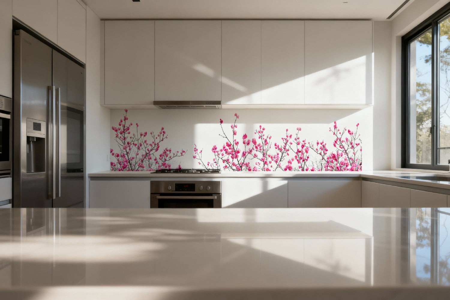 Küchenrückwand Blütenmotiv
