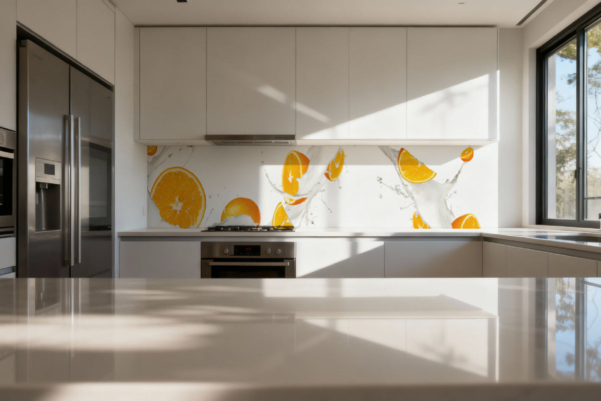 Küchenrückwand Orangen Splash