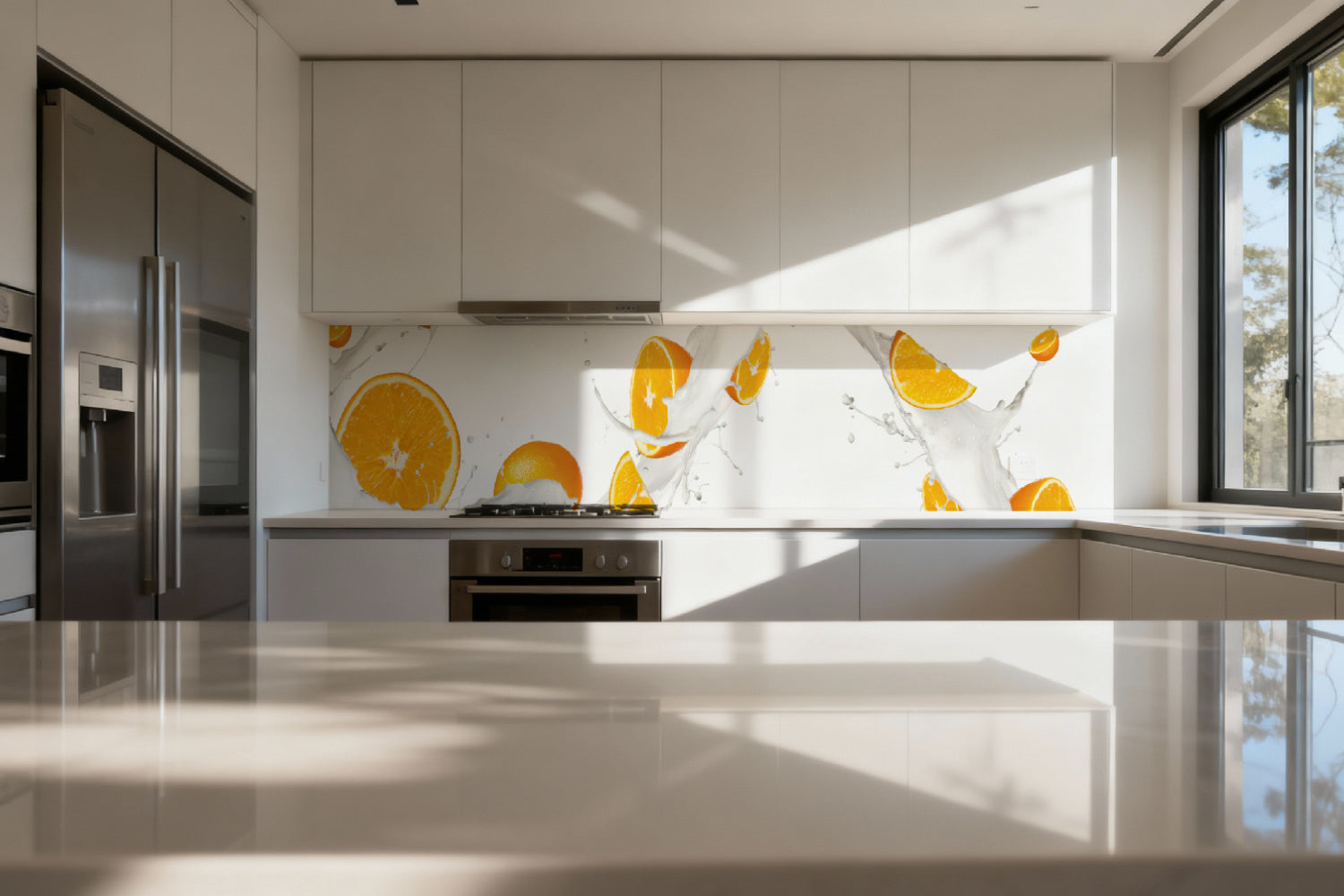 Küchenrückwand Orangen Splash