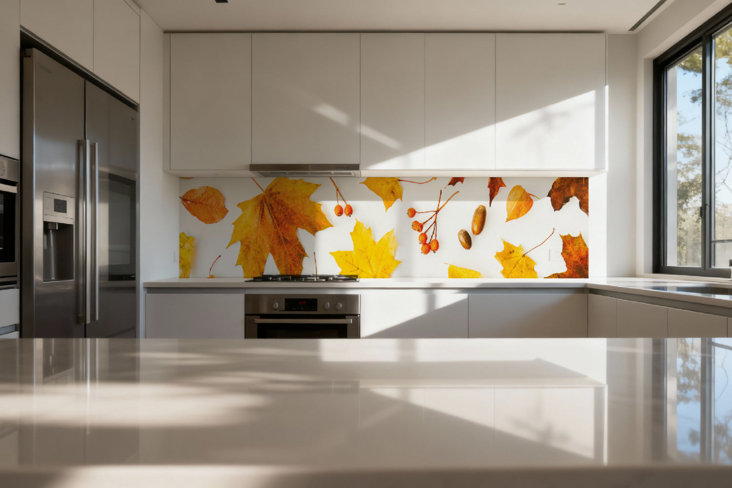 Küchenrückwand Herbstblätter