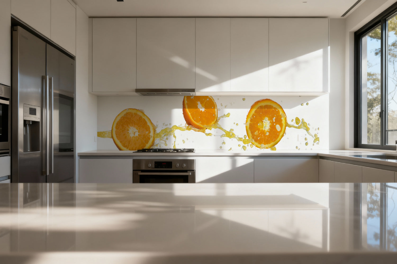 Küchenrückwand Orange Splash