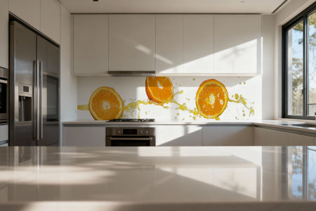 Küchenrückwand Orange Splash