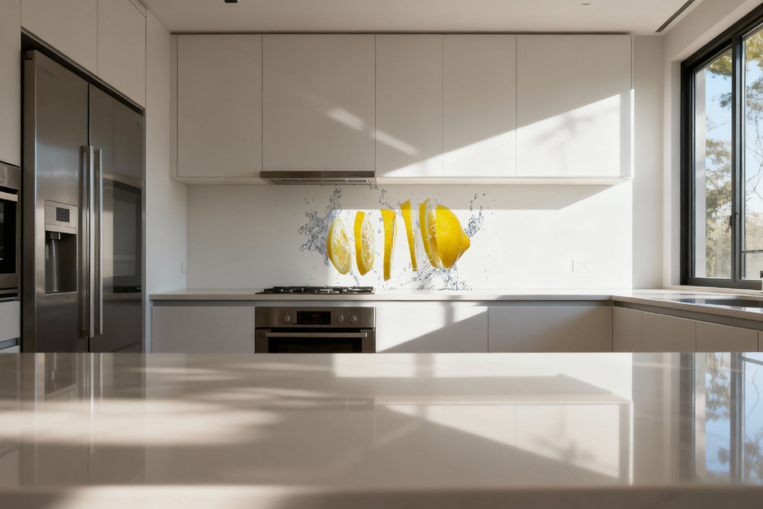 Küchenrückwand Zitrone Splash