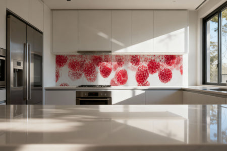 Küchenrückwand Himbeeren Sprudel