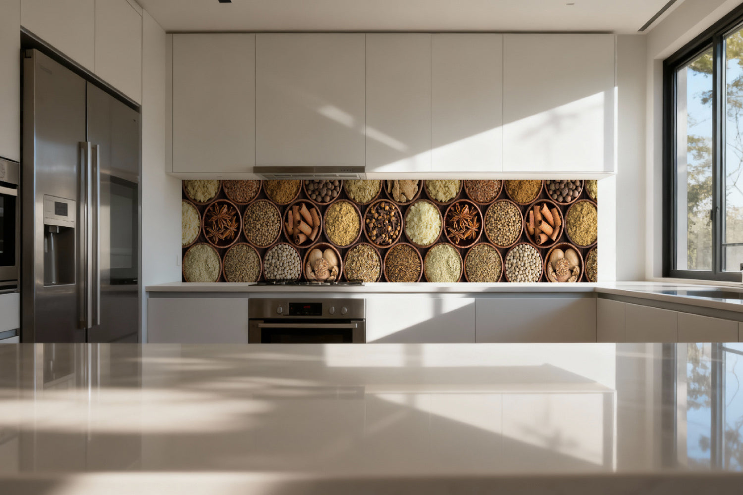 Küchenrückwand Gewürzschalen Design