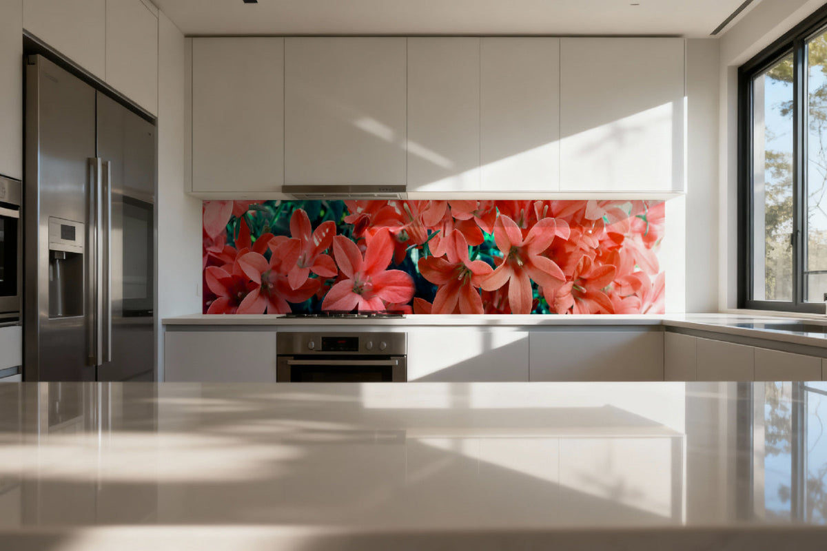 Küchenrückwand Blüten Modern