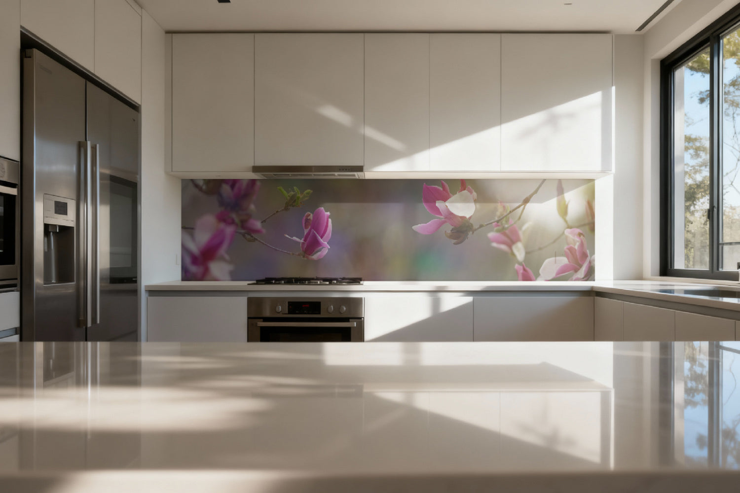 Küchenrückwand Magnolien
