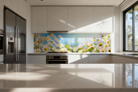 Küchenrückwand Margeriten Frühlingsblumen